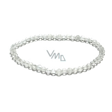 Křišťál náramek elastický fazet přírodní kámen 3mm / 16 - 17cm, kámen kamenů