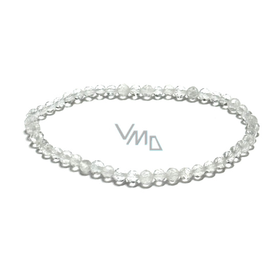 Křišťál náramek elastický fazet přírodní kámen 3mm / 16 - 17cm, kámen kamenů