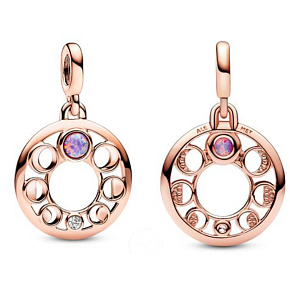 Charm Mini medailon - Fáze Měsíce přívěsek na náramek, vesmír