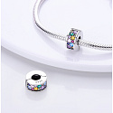 Charm Rajská zahrada barevné zirkony, stopper, klipový korálek na náramek symbol