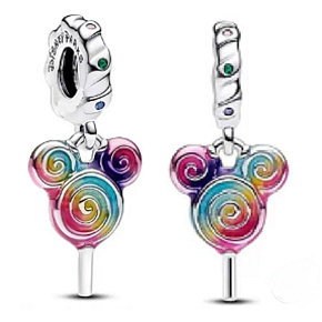 Charm Disney Mickey Mouse a Minnie Mouse, Lolly Head, přívěsek na náramek film