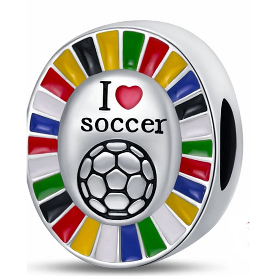 Charm Mistrovství Evropy fotbal, korálek na náramek sport