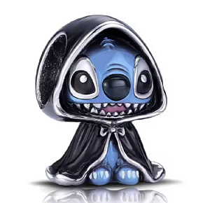 Charm Disney Lilo & Stitch – halloweenský Stitch v černém plášti | přívěsek na náramek, film