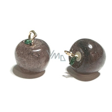 Křišťál jahodový Jablko poznání přívěsek, přírodní kámen 2,7 x 15 mm, kámen kamenů