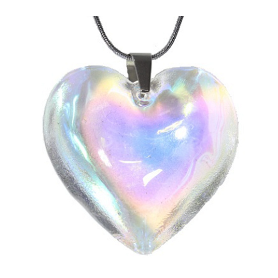 Aurazářič Andělské srdce hladké, nejsem jen šperk 4,5 x 4,5 cm