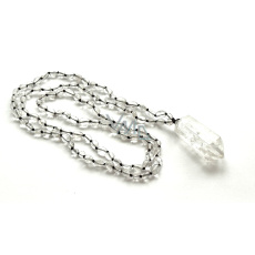 108 Mala Křišťál náhrdelník modlitební šperk, kámen přírodní, ruční výroba, kámen kamenů