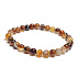 Achát hnědý krajkový náramek elastický přírodní kámen, kulička 6 mm / 16 - 17 cm, dodává odvaku a sílu