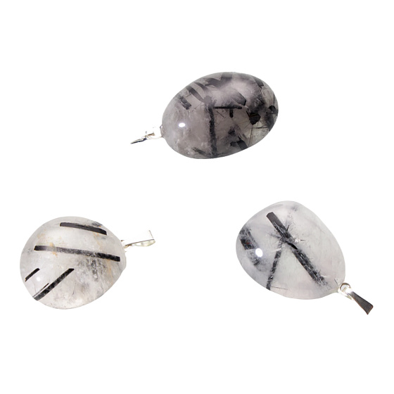 Křišťál s Turmalínem Troml přívěsek přírodní kámen, M cca 3 cm, 1 kus, kámen kamenů