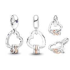 Charm Srdce plné srdcí, 3v1 přívěsek na náramek láska