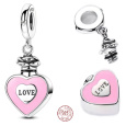 Charm Sterlingové stříbro 925 Pietní, urnový přívěsek Srdce, voděodolný, pro uchování vzpomínek, popel, písek