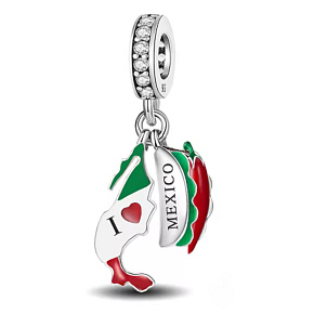 Charm Mexiko – láska, barvy a vášeň života, 2v1 přívěsek na náramek cestování
