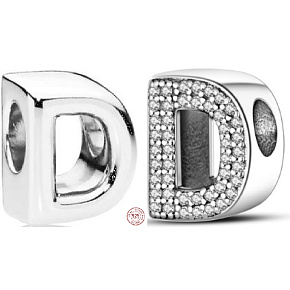 Charm Abecední písmeno D, korálek na náramek