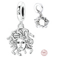 Charm Sterlingové stříbro 925 Medúza | Síla, ochrana a ženská moc, přívěsek na náramek symbol
