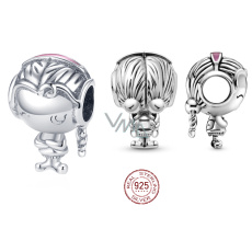 Charm Sterlingové stříbro 925 Dospívající náctiletá dívka, korálek na náramek rodina Charm Sterlingové stříbro 925 Dospívající náctiletá dívka, korálek na náramek rodina