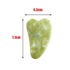 Serpentin Gua Sha redukuje zmarszczki, opuchlizny, poprawia elastyczność skóry 4,3 x 7,1 cm, kamień uzdrowicieli