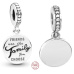 Charm Sterlingové stříbro 925 Přátelé jsou rodina, kterou si vyberete, přívěsek na náramek přátelství