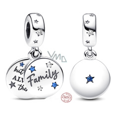 Charm Sterlingové stříbro 925 Láska rodiny, 2v1 přívěsek na náramek rodina