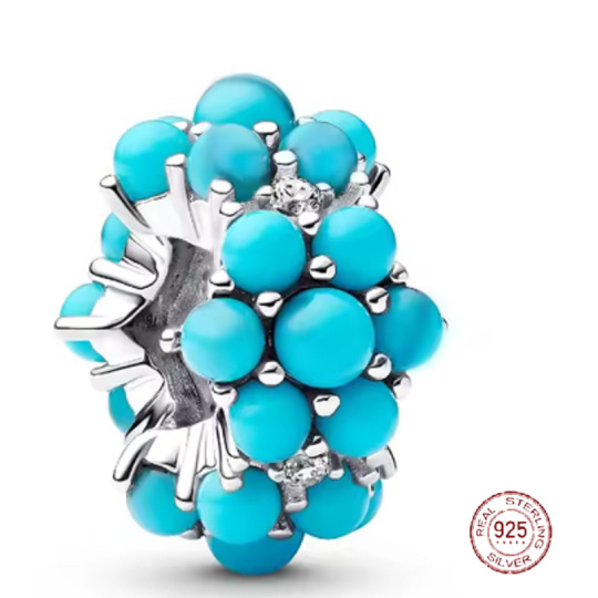 Charm Sterlingové stříbro 925 Mořská korálová zahrada, korálek na náramek příroda Charm Sterlingové stříbro 925 Mořská korálová zahrada, korálek na náramek příroda