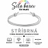Síla barev Šňůrkový náramek – Stříbrná | Symbol moudrosti, elegance a intuice | nastavitelný 16 - 30 cm