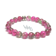 Křemen červený náramek elastický přírodní kámen, kulička 8 mm / 16 - 17 cm, nejdokonalejší léčitel