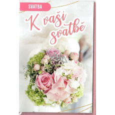 Nekupto Přání k svatbě K vaší svatbě květina 115 x 170 mm