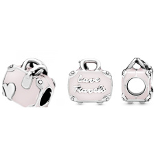 Charm Kufr pro cestovatelky, korálek na náramek cestování