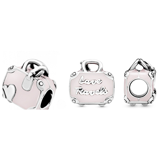 Charm Kufr pro cestovatelky, korálek na náramek cestování