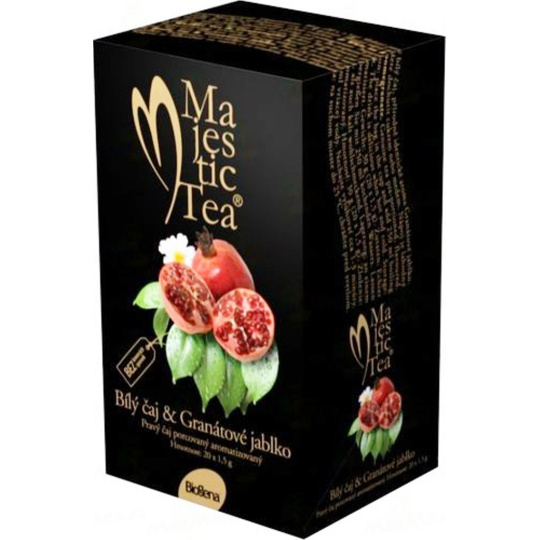 Biogena Majestic Tea Bílý čaj & Granátové jablko 20 x 1,5 g
