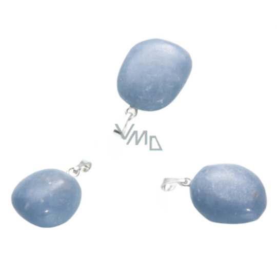 Angelit Troml přívěsek přírodní kámen, M cca 3 cm, 1 kus, kámen klidu, míru Angelit Troml přívěsek přírodní kámen, M cca 3 cm, 1 kus, kámen klidu, míru