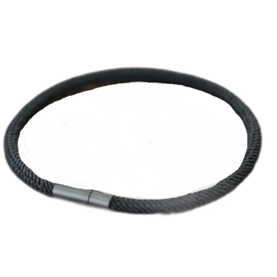 Lanový Magnetický náramek černý, 19,5 cm x 4 mm, unisex Lanový Magnetický náramek černý, 19,5 cm x 4 mm, unisex