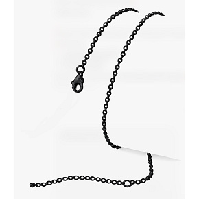 Řetízek z nerezové oceli barva černá, tloušťka 1,85 mm, délka 45 + 5 cm – elegantní, odolný, hypoalergenní