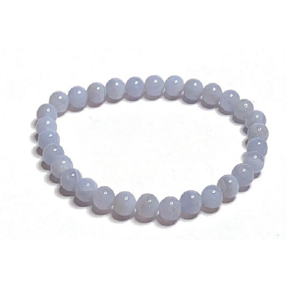 Chalcedon náramek elastický přírodní kámen lásky a radosti