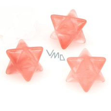 Křišťál růžový Merkaba hmatka 13 mm,1 kus, kámen kamenů