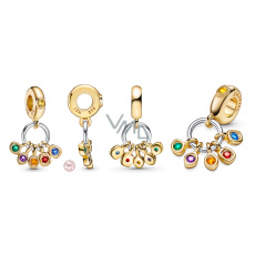 Charm Sterlingové stříbro 925 Marvel The Avengers, Kameny nekonečna - Infinity Gems, přívěsek na náramek, film