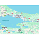 Charm Turecko, Istambul vlajka - houpající se mapa, přívěsek na náramek cestování