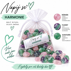 Napij se® harmonie – výměnná minerální náplň | Růženín, Fluorit, Aventurín, 200 g