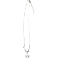 Náhrdelník stříbrný se stříbrnými krystaly 40 cm