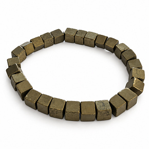 Pyrit náramek elastický z přírodní, kostka 6 mm / 16 - 17 cm, mistr sebevědomí a hojnosti Pyrit náramek elastický z přírodní, kostka 6 mm / 16 - 17 cm, mistr sebevědomí a hojnosti