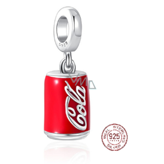 Charm Sterlingové stříbro 925 Coca Cola v plechu, přívěsek na náramek, jídlo a pití Charm Sterlingové stříbro 925 Coca Cola v plechu, přívěsek na náramek, jídlo a pití