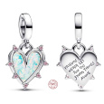 Charm Sterlingové stříbro 925 Přátelství 2v1, přívěsek na náramek láska