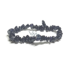 Goldstone modrý Avanturin náramek elastický sekaný, 19 cm, kámen ambicí