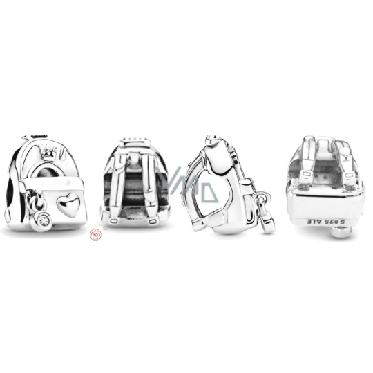 Charm Sterlingové stříbro 925 Batůžek Bag, korálek na náramek zájmy Charm Sterlingové stříbro 925 Batůžek Bag, korálek na náramek zájmy