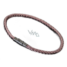 Lanový Magnetický náramek – hnědý 18,5 cm x 4 mm, unisex