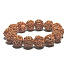Rudraksha náramek elastický přírodní kámen, kulička 18 mm / 19 cm