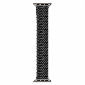 Apple Watch řemínek pletený elastický šedočerný 42/44 mm, velikost L | Sportovní textilní řemínek