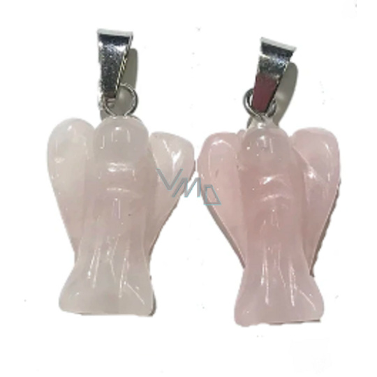 Růženin Anděl strážný přívěsek přírodní kámen, ručně broušený 2 - 2,2 cm, kámen lásky