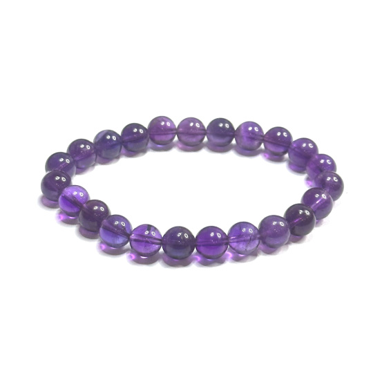 Ametyst náramek elastický přírodní kámen, kulička 8 - 9 mm / 16 - 17 cm, AA kvalita, kámen králů a biskupů