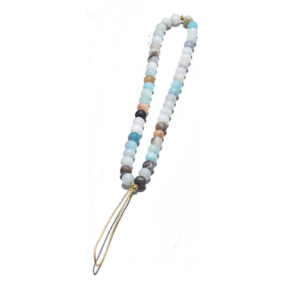 Amazonit mat přívěšek na mobil 6 mm, obvod 26,5 cm