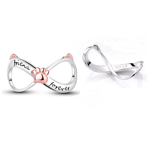 Charm Nekonečno s tlapkou navždy, přívěsek na náramek mazlíček