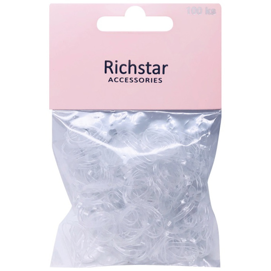 Richstar Accessories Gumičky do vlasů průhledné 100 kusů Richstar Accessories Gumičky do vlasů průhledné 100 kusů